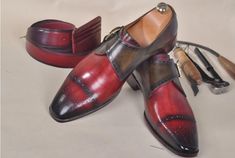 Custom Made Shoes, Italian Leather Shoes, Bespoke Shoes, Monk Strap Shoes, Leather Dress Shoes, Buckle Shoes, Mens Formal, Strap Shoes, Mens Luxury