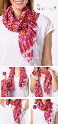 Scarf Wearing Styles, Ways To Tie Scarves, Tie A Scarf, Scarf Knots, Mode Tips, Ways To Wear A Scarf, How To Wear A Scarf, Tie Scarf, Scarf Tying