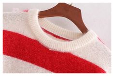 Style: commuting Size: one size Color: red, blue Trendy Red Soft Knit Sweater, Red Oversized Crew Neck Sweater, Cozy Red Crew Neck Sweater, Red Soft Knit Crew Neck Sweater, Oversized Red Sweater For Layering, Chic Red Winter Sweater, Loose Sweater, Sleeve Sweater, Long Sleeve Sweater