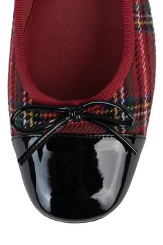 Mixed-material ballet pump with block heel and cap toe Fits true to size Measurements taken from a size 7 1.25" Heel, 0.25" Platform Fabric / Synthetic Upper, Leather Lining, Synthetic Sole Brown Tartan, Campbell Tartan, Vagabond Shoes, Red Tartan, Ballet Pumps, Jeffrey Campbell, Ballet Flats, Block Heels, Tartan