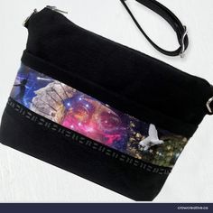 Hand-crafted, wearable art & upcycled handbag. Mystical Goddess, Inner Goddess, Sustainable Materials, Body Bag, Enchanted