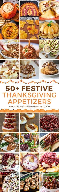 the cover of 50 festive thanksgiving appetizers, including pies and desserts