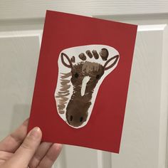 Western Footprint Art, Footprint Farm Animal Crafts, J Footprint Craft, Horse Footprint Craft, Letter H Footprint Craft, Wild West Crafts For Infants, Horse Handprint Craft, Wild Wild West Crafts For Toddlers, Wild West Art For Toddlers