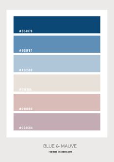 the color scheme for blue and mauve