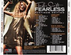 the cd cover for fearless featuring an image of a woman with her arms up in the air