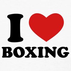 i love boxing sticker on a white background