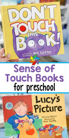 two children's books with the title don't touch this book sense of touch books for preschool