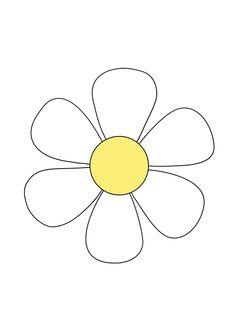 the outline of a flower on a white background