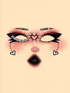 Maquillaje Egirl, Holloween Makeup, Makeup Charts, Creepy Makeup, Vampire Bride, Punk Makeup, Makeup Drawing