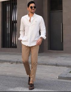 Slacks Men, White Shirt Men, Mens Casual Dress Outfits, Grad Photos, Med School, Mens Casual Dress, Mens Casual, White Shirt