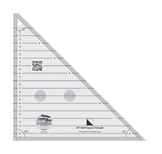 a triangle ruler with the measurements on it