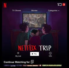 the netflix app is showing two people watching tv