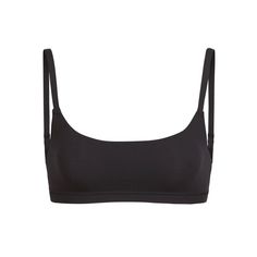 FITS EVERYBODY SCOOP BRALETTE | ONYX Triangle Bralette, Black Bralette, Wireless Bra, Cut Design, Kim Kardashian, Harrods, Shapewear, Jersey Fabric, Elastic Band