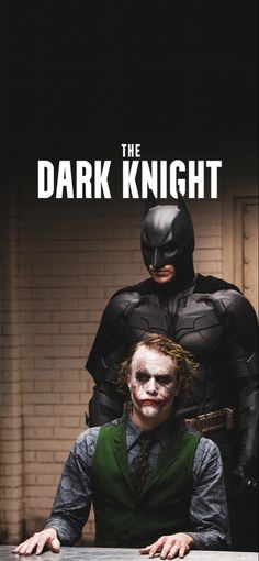 the dark knight movie poster with batman and joker