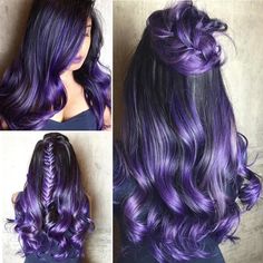 25 Purple Hair Color Ideas to Try in 2019, Purple hair color ideas are in right now, and what better these feminine purple hair? Purple hair colors are an excellent choice to try in 2019 beca..., Hair Color Hair Color Highlights, Ombre Hair Color, Cool Hair Color, Pixie Cuts, Short Pixie, Hair Color For Black Hair, Hair Color Ideas