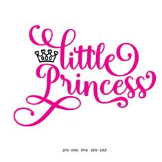 the little princess logo is shown in pink