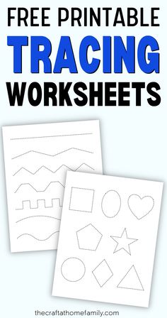 Mockup of tracing and cutting worksheets with the words "Free Printable Tracing Worksheets" Shape Tracing, Line Tracing Worksheets, Line Tracing, Fine Motor Practice, Shape Tracing Worksheets, Tracing Practice, Scissor Skills, Free Shapes