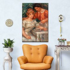 Tea Time 1911 Wall Art is a beautiful addition to any decor style. Bring this stunning canvas print into your home to easily refresh your walls and elevate your decor. Berthe Morisot, Auguste Renoir, Pierre Auguste, Pierre Auguste Renoir, A Park, Wall Art Painting, Artwork Painting, Tea Time, Decor Styles