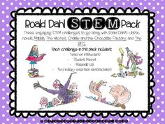 R. Dahl STEM Bundle-Matilda, The Witches, The BFG, Charlie Reading Tools, Big Friendly Giant, Educational Therapy, Charlie Chocolate Factory, The Bfg, Summer Stem