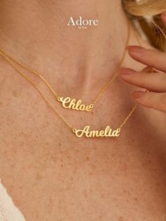 Custom Name Necklace | Personalised Gift Name necklace is one of the ways to express one's individuality and celebrating yourself or the ones you love. Indeed, wearing something that means a lot to you is one of the most personal things one can have.  * Material: High Quality Solid 925 Sterling Silver * Finish: Sterling Silver ∙ 18K Gold ∙ Rose Gold * Production times: 5-7 business days * Shipping : 7-14 business days for Asia area / 2-3 weeks to the USA / Europe area * All order can be tracked Custom Name Necklace For Everyday Use, Meaningful Custom Name Necklaces For Everyday, Meaningful Everyday Gold Name Necklace, Customizable Minimalist Letter Jewelry, Minimalist Customizable Letter Jewelry, Trendy Everyday Customizable Necklaces, Letter Shaped Name Necklace For Gifts, Customized Letter Jewelry For Everyday, Trendy Personalized Charm Necklaces For Best Friend Gift