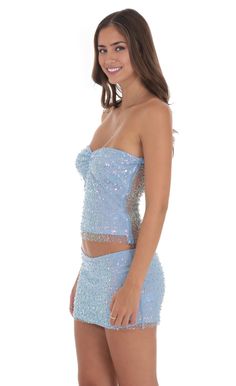 Sequin Beaded Two Piece Homecoming Dress Fitted Sequin Dress With Rhinestones And Sweetheart Neckline, Summer Homecoming Embellished Evening Dress, Summer Embellished Evening Dress For Homecoming, Sleeveless Beaded Homecoming Dress, Embellished Sequin Dress For Homecoming, Beaded Dress With Sweetheart Neckline For Party, Beaded Sweetheart Neckline Party Dress, Sweetheart Neckline Beaded Party Dress, Sleeveless Sequin Dress With Rhinestones For Homecoming