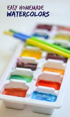 an easy homemade watercolors recipe for kids