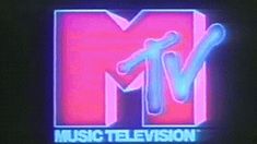 an old tv with the logo for music television