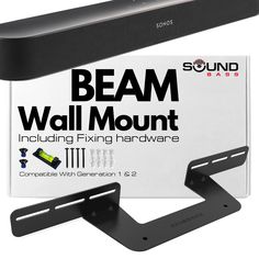 sound bar wall mount with fixing hardware for soundbars and subwoofers