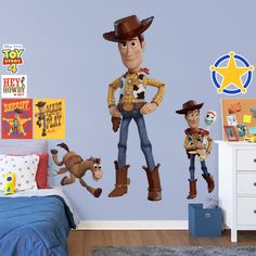 Huge Character + 9 Decals (26"W x 78"H) Disney Toystory Bedrooms Kids, Disney Wall Decals, Disney Decals, Custom Wall Decals, Wall Graphic, Disney Rooms, Custom Wall Decor, Disney Wall, On To The Next