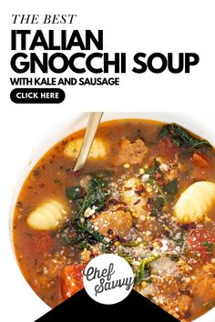 the best italian gnocchi soup with kale and sausage is on sale now