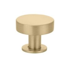 an image of a brass cabinet knob on a white background with clipping for text