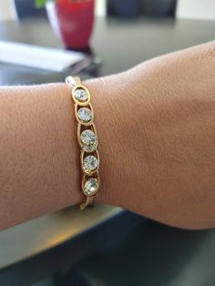 Large Rhinestone Hinged Bangle Bracelets Gold Tone Bangle Bracelets Gold, Bracelets Gold, Hinged Bracelet, Gold Bangle Bracelet, Gold Bangle, Hinged Bangle, Gold Bangles, Bangle Bracelet, Jewelry Inspiration