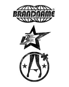 two different logos with the word braupame on top and bottom one has a star,