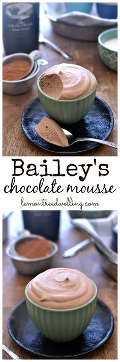 bailey's chocolate mousse is an easy dessert recipe