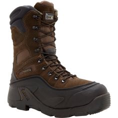 Rocky Men's BlizzardStalker 9" WP 1200G Ins Outdoor Boot - FQ0005454 7 / Medium / Brown - Overlook Boots Insulated Work Boots, Rocky Boots, Insulated Boots, Steel Toe Boots, Steel Toe Work Boots, Men’s Boots, Closed Toe Shoes, Work Boots Men, Outdoor Boots