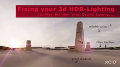 an advertisement for 3d renderings with the words fixing your 3d hdr - lighting