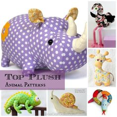 the top plush animal patterns for stuffed animals