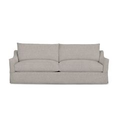 an image of a grey couch on a white background with no one in it's room