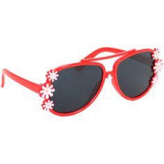 Your 18" doll will look stylish and trendy wearing these red sunglasses with white and yellow flower accents! The plastic frames are designed to fit your doll perfectly, making these shades the perfect accessory for any outfit. Whether it's a day at the beach or a casual stroll, your doll will be ready for any sunny occasion with these fashionable sunglasses. Designed to fit 18" dolls. Fashionable Sunglasses, Red Sunglasses, Daisy Flowers, Yellow Flower, Look Stylish, Daisy Flower, Fashion Sunglasses, Yellow Flowers, At The Beach