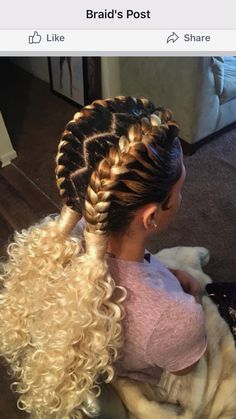 French Braids With Extensions, Two French Braids, French Braids, Long Box Braids, Braids With Extensions, Pinterest Hair, Girls Braids, Goddess Braids, Box Braids Hairstyles