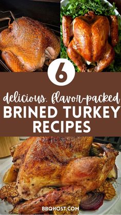 Looking for the best brined turkey recipe? Try these 6 flavorful options, from Maple Cider Bourbon Brined Turkey to Bourbon Brined Smoked Turkey! Brining makes your turkey extra juicy and packed with flavor. Save this now and click through for the complete list! Dry Rub Brine Turkey Recipes, Best Brine For Turkey Recipes, Turkey Brine Recipes Easy, Brined Smoked Turkey, Turkey Brining, Smoked Turkey Brine, Best Turkey Brine