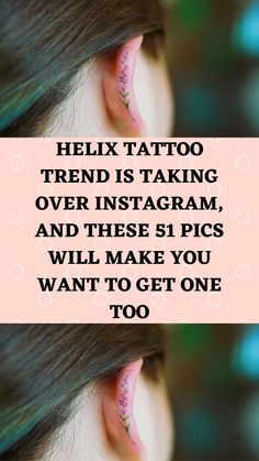 Helix Tattoo Ideas, Cartilage Tattoo, Ear Lobe Tattoo, Helix Tattoo, Behind Ear Tattoos, Cuff Tattoo, Finger Tattoo For Women