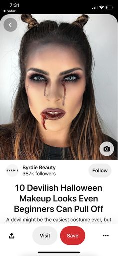 Easy Costumes, Pull Off, Halloween Makeup Looks, Halloween Makeup, Makeup Looks, Halloween, Makeup, 10 Things, Beauty