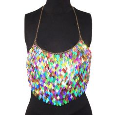 Metal Chest, Sequin Halter Top, Jazz Dance Costumes, Nightclub Party, Sequin Crop Top, Backless Crop Top, Halter Crop Top, Cosplay Dress, Synthetic Lace Front Wigs