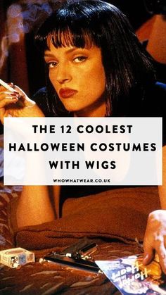 Wigs For Halloween, Wigs For Halloween Costumes, Costumes With Short Black Hair, Tasteful Halloween Costumes, Iconic Film Character Costumes, Iconic Halloween Costumes Black Hair, Hollywood Icon Costume Ideas, Black Hair Movie Characters, Halloween Costumes Movie Inspired