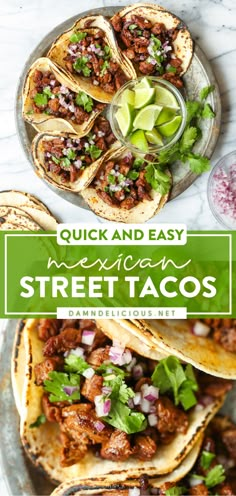 MEXICAN STREET TACOS Carne Asada Street Tacos, Authentic Carne Asada, Asada Street Tacos, Mexican Street Tacos, Pork Food, Recipes Pork, Food Traditional, Mexican Beef, Traditional Cooking