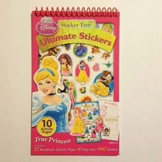 the disney princess sticker fun ultimate set is in its package and it's ready to be used