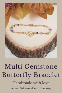 The Butterfly represents spiritual growth, renewal and transformation. Just like the caterpillar transforms to a beautiful butterfly. The magical butterfly has a short life span and teaches us to embrace every moment.   #butterflywing #beadedbracelet #bohochic #butterflybracelet #bohemian Bohemian Butterfly Bracelets As Gift, Bohemian Butterfly Bracelet Gift, Bohemian Butterfly Bracelet, Magical Butterfly, Multi Gemstone Bracelet, Magical Creature, Bold Jewelry, Butterfly Bracelet, Butterfly Wing