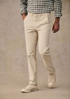 Tom Corduroy Chinos - Egg Shell - Organic Cotton - Octobre Éditions Egg Shell, Egg Shells, Welt Pockets, Welt Pocket, Wardrobe Essentials, Bring It On