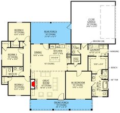 the first floor plan for a home